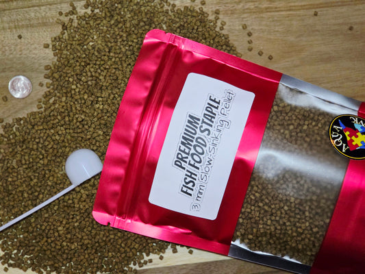 PREMIUM FISH FOOD STAPLE-Slow Sinking Pellet [1LB]