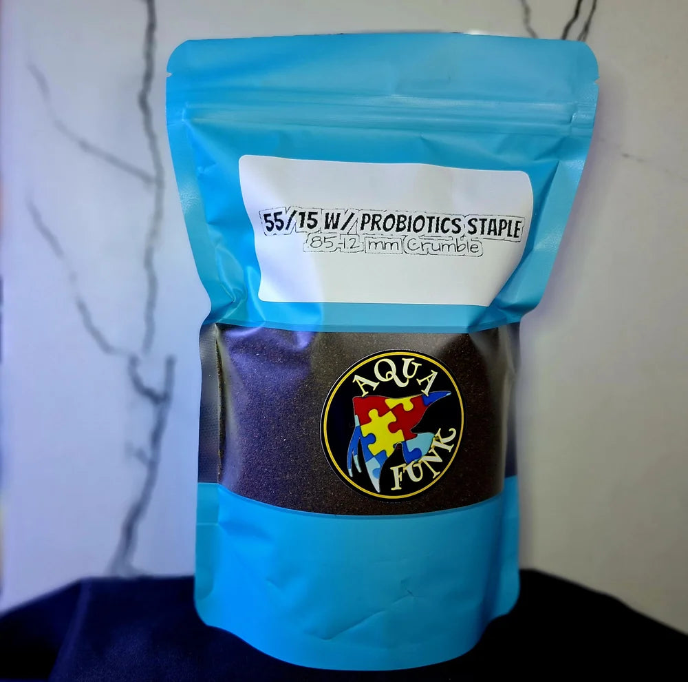55/15 W/ PROBIOTICS STAPLE .85-1.2 mm Crumble [1LB]