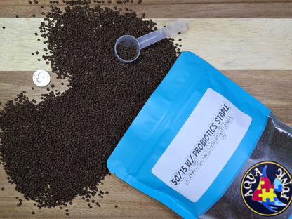 50/15 W/ PROBIOTICS STAPLE-2 mm Slow Sinking Pellet [1LB]