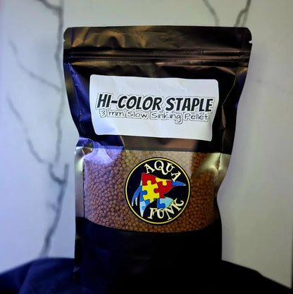 HI-COLOR STAPLE-3 mm Slow Sinking Pellet [1LB]